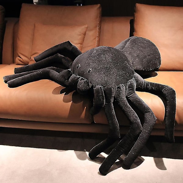 Sort edderkopp plysj dekorative store øyne Tarantula utstoppet leketøy