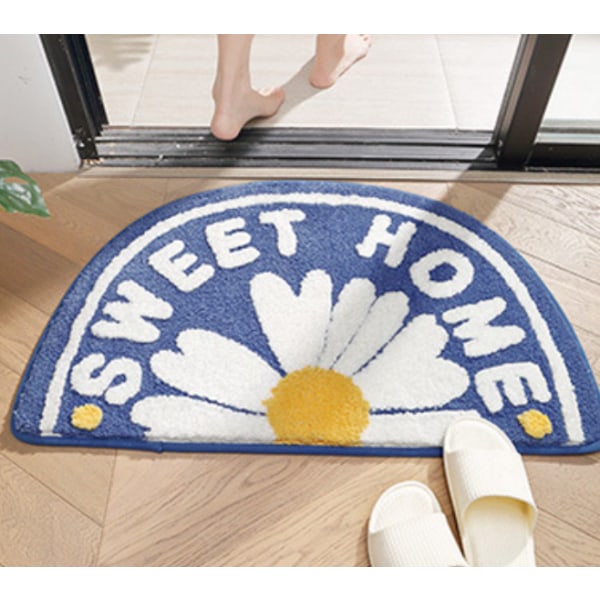 Sweet Home Semicircle Daisy Kylpyhuoneen lattiamatto 45*75cm,