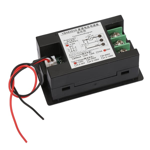 Dubbel Skärm Voltmeter YB4835VA DC 0-100V 20A