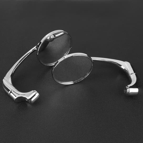 Runda Backspeglar Galvaniserad Styrsidospegel 8mm 10mm Gängad Motorcykelmodifiering