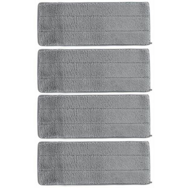 Sammenleggbar flatmopp 360° rotasjon med 4 mikrofibermopp + LAVENTE bøtte (beige)