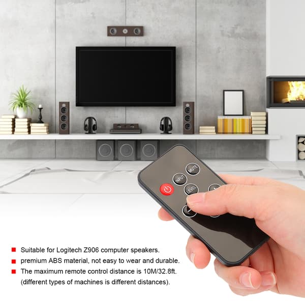 Hållbar ABS-fjärrkontrollersättning för Logitech Z906 datorhögtalarsystem