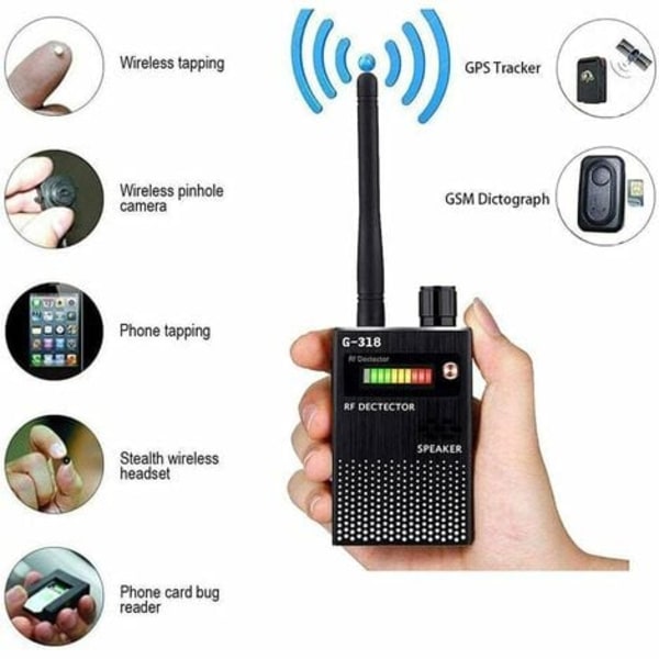 Anti Spy Signal Detektor GPS Signal Detektor Anti Spy Kamera Trådløs Detektor Spy Finder GPS Detektor Scanner Finder GS