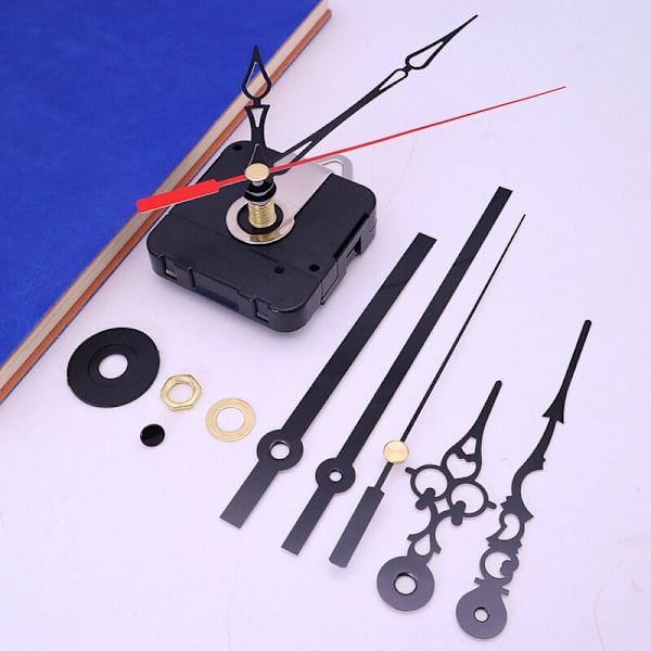 Klocktillbehör Andra sveprörelse 4 uppsättningar metallklockvisare Tyst långaxlad klockurverk Quartz clock motor S