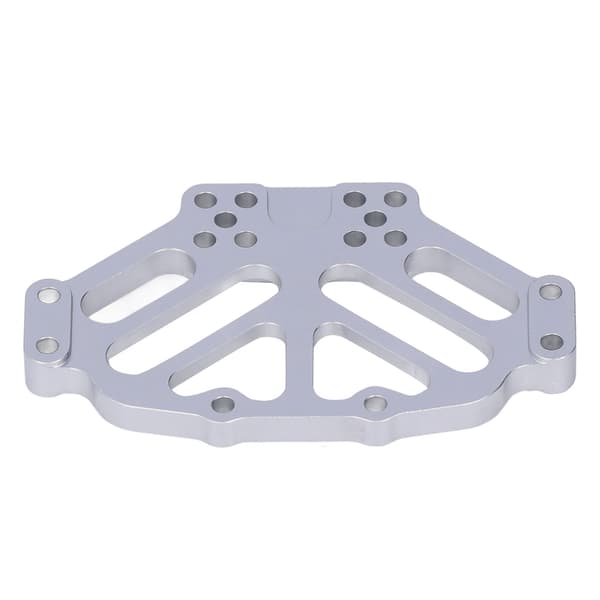 CNC dragstång Basmetall Pull Rod Base Sits Aluminiumlegering Dragstångsfäste för Tamiya 1/10 CR 01 RC Bil Silver