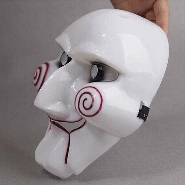 Såg Puppet Jigsaw Mask Halloween Cosplay kostym
