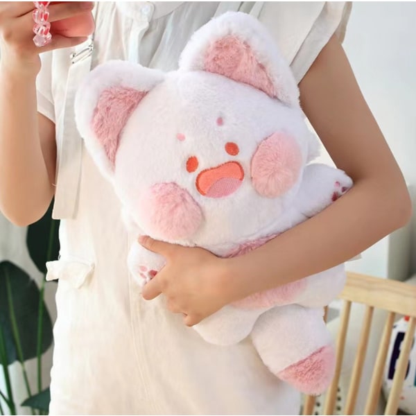 45 cm Dudu Meow Doodle Cat Plyschkattunge Kawaii Toy Fluffy Pink