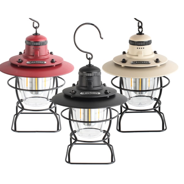 Utomhuscampinglampa, COB hängande campinglampa, bärbar nödbelysningslampa (svart)GroupM