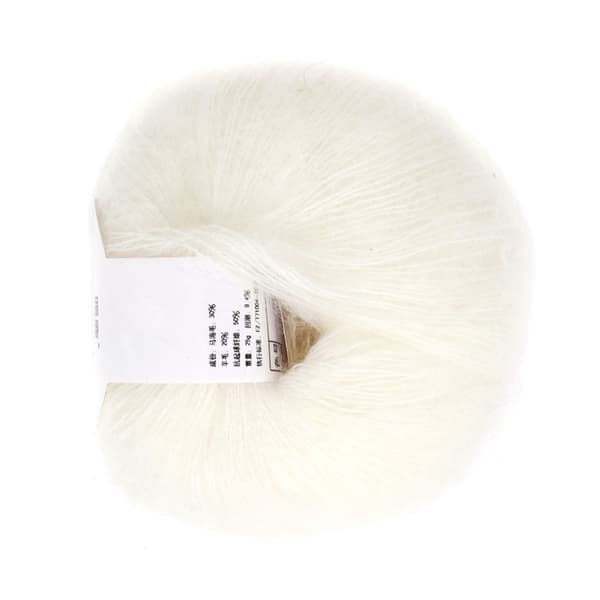 Mohair Pashmina Neulelanka Valkoinen