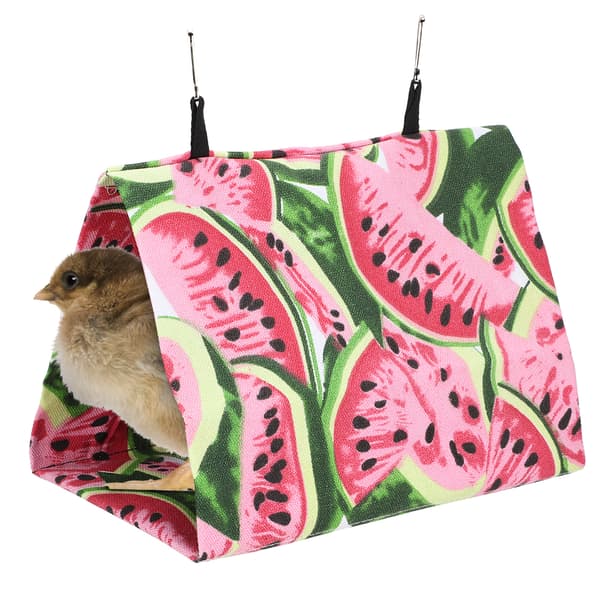 Sommer Lærreds Hængekøje Hule Seng til Papegøjer og Fugle Vandmelon Mønster