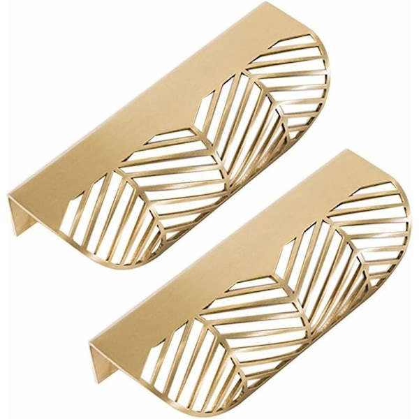 2 kpl Light Luxury Kaapin oven kahva Tyhjä Strand Suuri Lehtimuotoinen Laatikon Kahva Vedä Vaatekaappi Kaappi Oven Kahva Sui