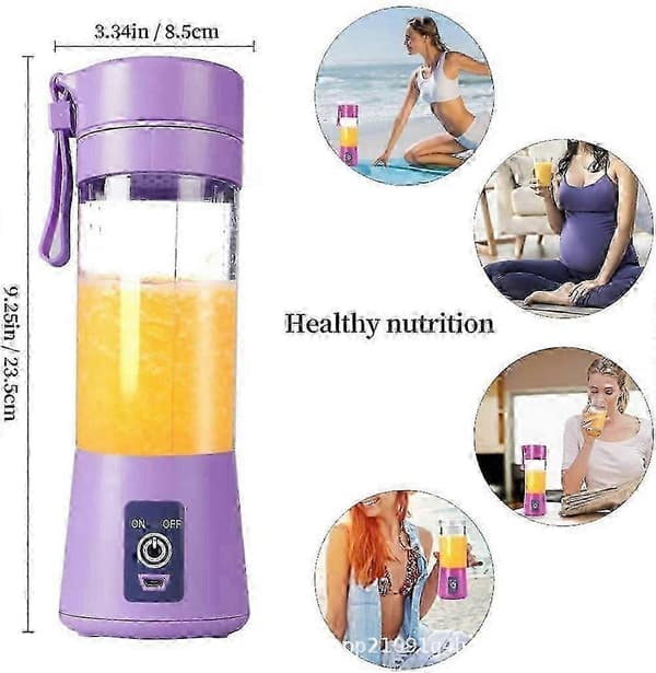 Mini bärbar kopp juicing elektrisk mixer matberedare smoothie maker mixer blue