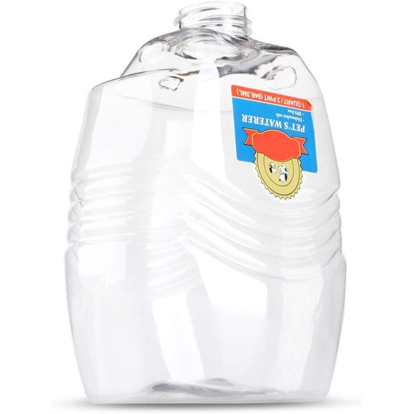 Vandfontænestativ til kæledyr, beige (1/4 gallon) Automatisk genopfyldning Gravity Drikkefontæneskål Bærbart stativ til lille do