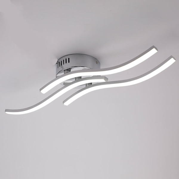 Wave taklampe Enkel moderne soveromslampe (varmt hvitt lys)