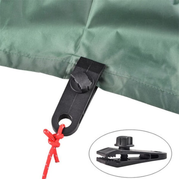 Tarp Clamp Clamp, Heavy Duty Tarp Clamp Sæt Instant Markise Clamp til Tarp Telte Caravan Have Shade Cover, Sort 10 Stk,