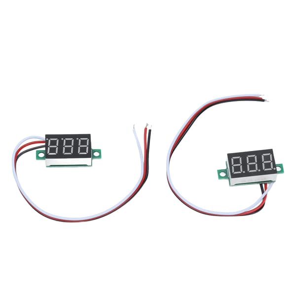 2. Mini Digital Voltmeter 3 Lednings DC Spændingstester 0,36 Tommer LED 0,00V til 30,0V Beskyttelse mod Omvendt Polaritet