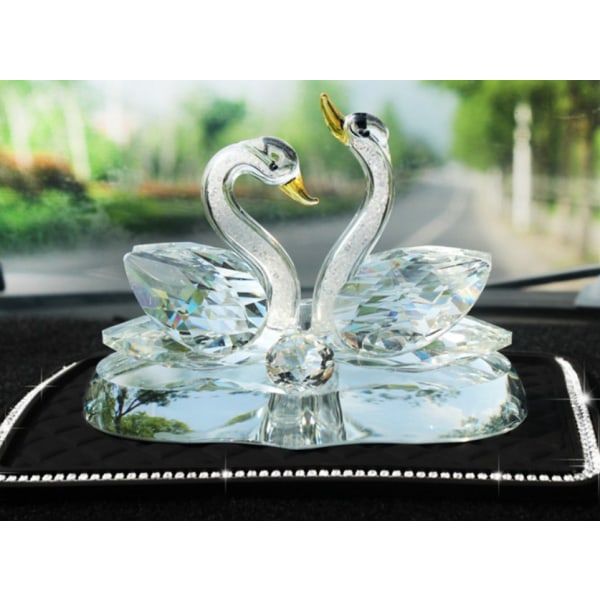 Bilparfymeholder Crystal Swan parfymeholder Bilpynt Biltilbehør (transparent (hjerte)),