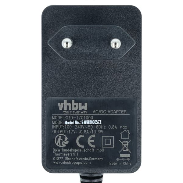 Strømforsyning kompatibel med Wolf Loopo S 150, S 500, S 300 robotgressklipper - 9,2 cm[ht] schwarz