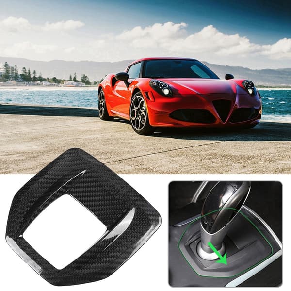 Kolfiber Växelpanel Skydd för Alfa Romeo Giulia Stelvio 2017 2019