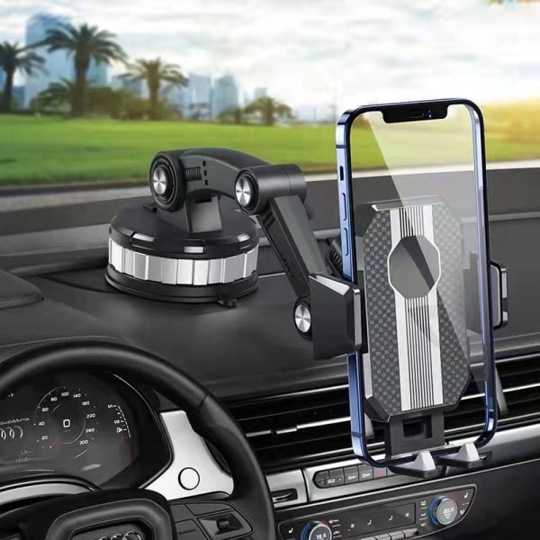 Fasta biltillbehör stötsäker navigation matkapuhelinhållare lar black