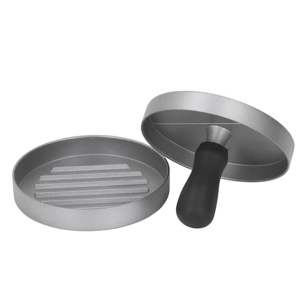 Hamburgerpress av aluminiumlegering, 12 cm diameter, för nötkött, camping