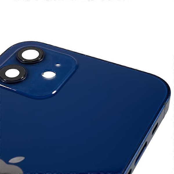 Til iPhone 12 6,1 tommer Bagbatterihus Dæksel+Midterpladeramme+Sideknapper Udskiftningsdel Multicolor Blue
