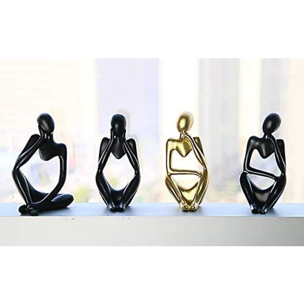 Mini abstrakt figur ornament (sort Zuosi),