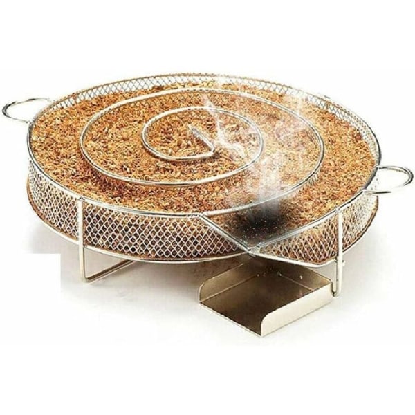 Neliömäinen ruostumattomasta teräksestä valmistettu grillikori (pyöreä),