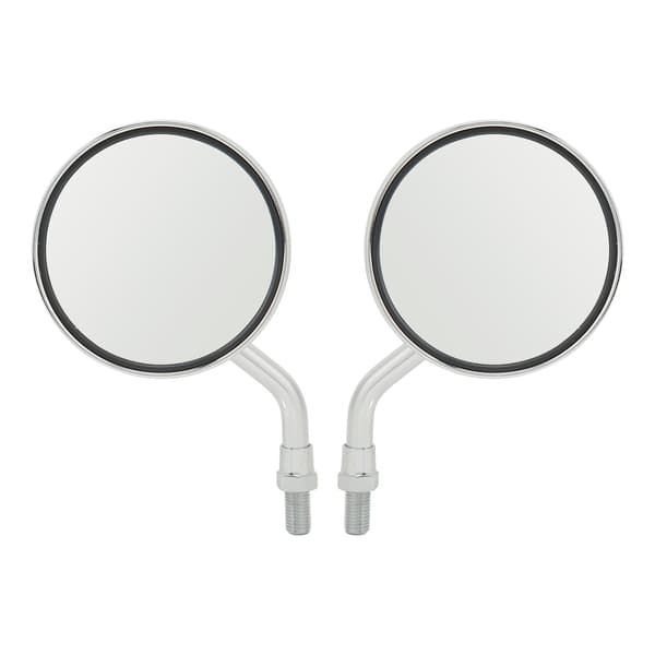Universal 3.4in Bred Vision Motorcykel Backspegel Silver