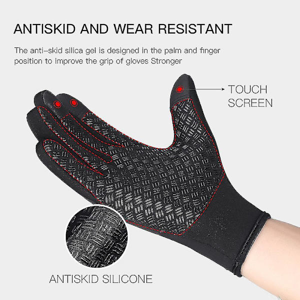 Unisex Touchscreen Vinter Thermal Varma Helfingerhandskar För Cykling Cykel Cykel Skidor Utomhus Camping Vandring Motorcykel M