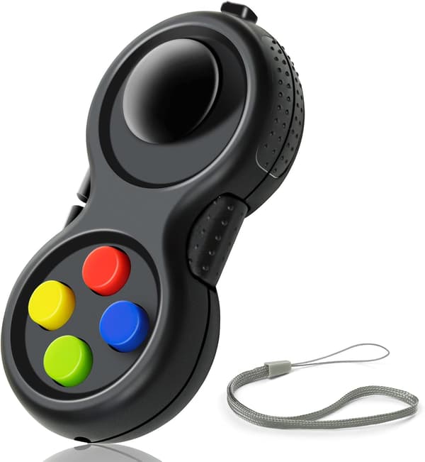 Original Stress Relief Controller - 8-Funktions Legetøj m/ Lanyard - Angstlindring