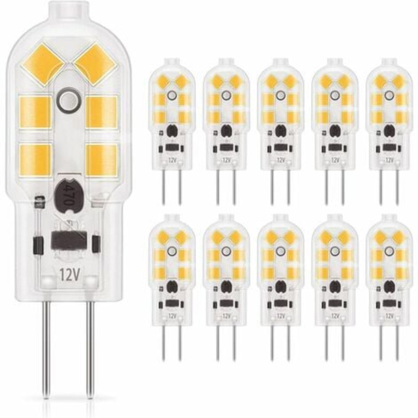 G4 LED 1,5W glödlampa, 180LM, AC/DC 12V belysningslampor motsvarande 20W halogen, varmvit 3000K, ej dimbar, repla