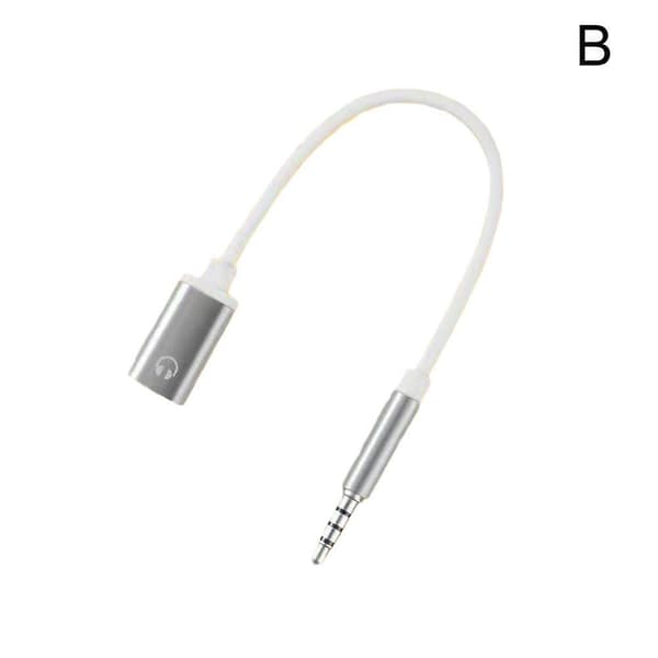 3,5 mm han til Type-C hun hovedtelefonkonverter flad til rund analog Lap[ht] Silver