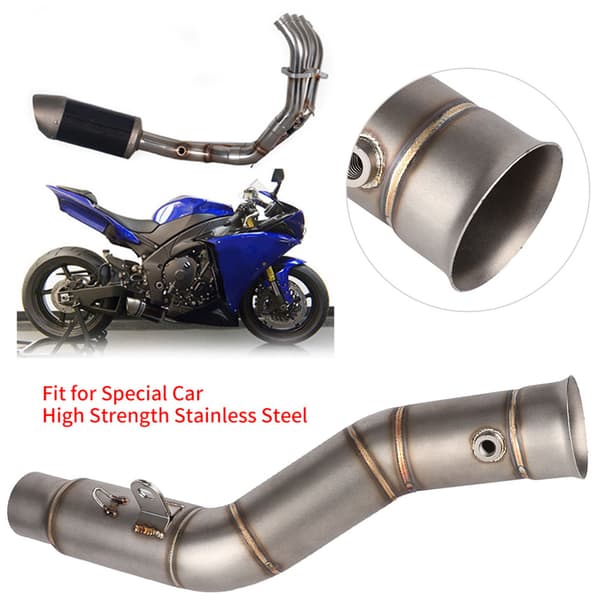 YAMAHA R1 2009 2014 Motorsykkel Eksosventil Midtrør Modifisert Sideeksos