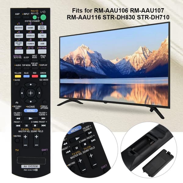 Fjernkontroll Erstatning for Sony RM-AAU106 AV Receiver System TV