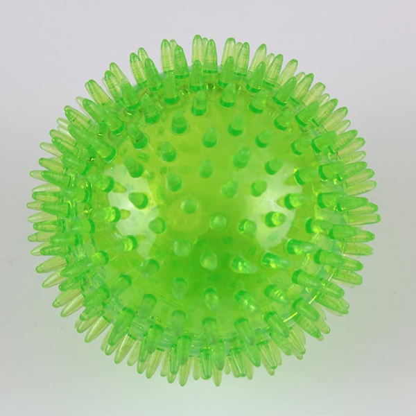 Dog Elastic Voice Thorn Ball Small (grön)
