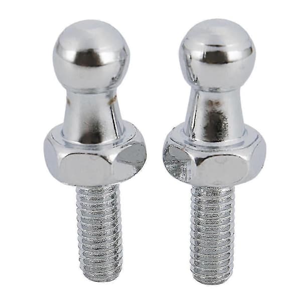 2x 10mm kuglestudsbolt M6 til gasfjederstivere kugleende bolt motorhjelm Std - S