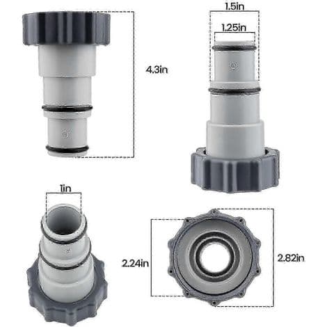 [HT]Poolslangeadapter, sæt med 2 adaptere A til 32 til 38 mm pumper med S-gevind