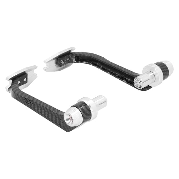 Kolfiber Motorcykeldäckskydd 22mm 0.87in Aluminiumlegering Universal Silver