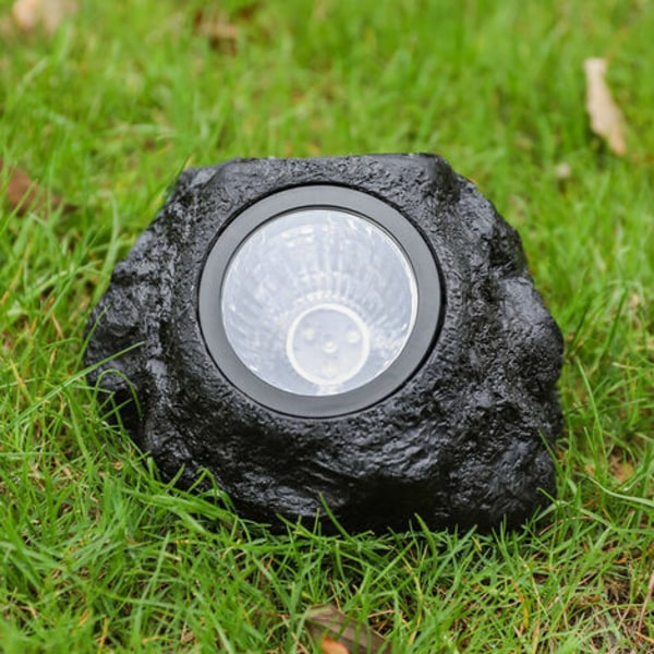 Sten Solar Lampe LED Solar Resin Lanterne Plæne Light Rock Spotlight Vandtæt Simulering Simulering Stenlampe til Outdo
