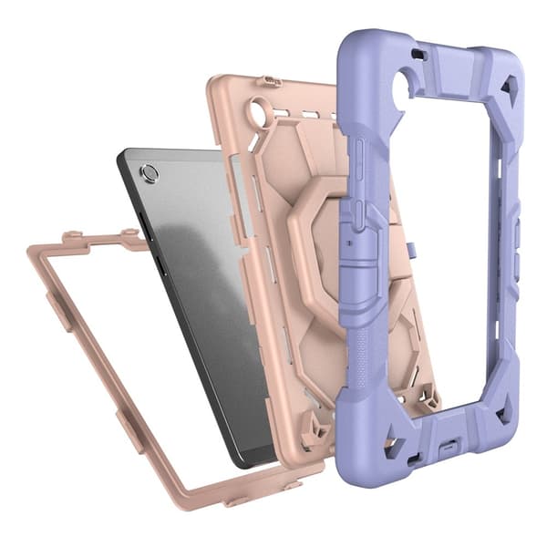 Til Samsung Galaxy Tab A11 Heavy Duty Armor cover Lilla + Pink[ht] multifärg multicolor