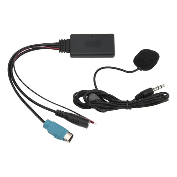 Bluetooth 5.0 AUX Modul Håndfri Mikrofon ABS Holdbar Anti-aldring for Alpine KCE 236B
