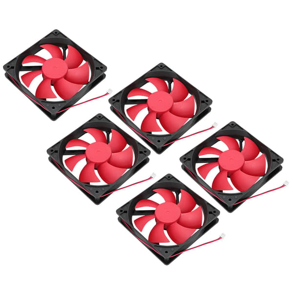 5 stk. Computer Strømforsyning Køleventilator Strømforsyning Køler LED PC Kabinet Ventilator Køleplade 12V 12cm