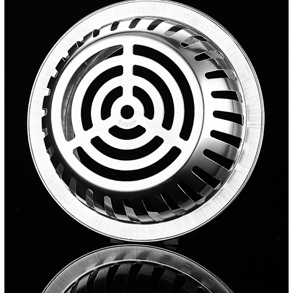 304 rostfritt stål plug-in konvex golvbrunn, golvbrunn som motverkar igensättning, stor deplacement (160 mm) förtjockad utomhus rund golvbrunn,