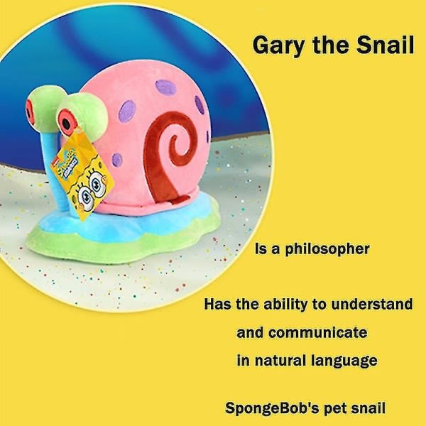 Mjuka leksaker Svampbob Fyrkant Plyschdocka - Roll: Gary Snigeln - Mjuka leksaker för barn Presenter A 22cm