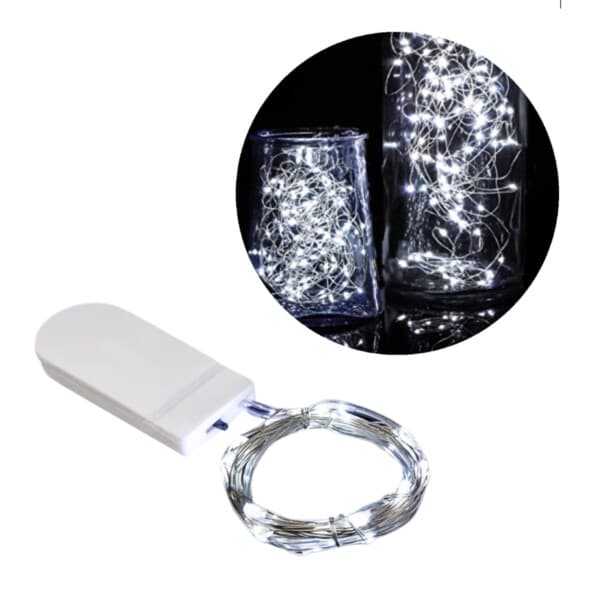 1 m mini LED-ljusslinga batteridriven kallvit[ht]