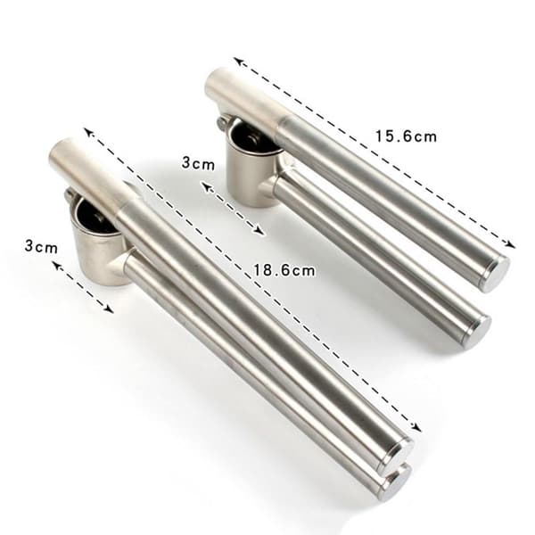【HT】Hvidløgspresser Stor forlænget 186x70x50mm Rustfrit stål Silver silver