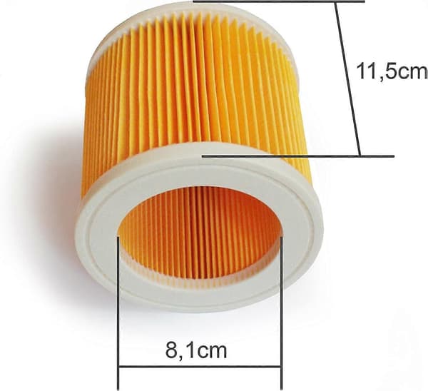 Patronfilter til Karcher Wd2 Wd3 Mv3 osv. Som 6.414-552.0 - 2 stk.