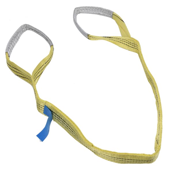 3T Flad Løftestroppe PES Webbing Stropper Høj Styrke Kran Tilbehør 75mm Bred 4 Meter