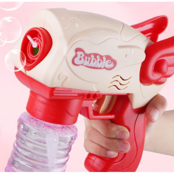 Elektrisk bubbelpistol med ett hål för automatisk bubbelmaskin [Röd Box]